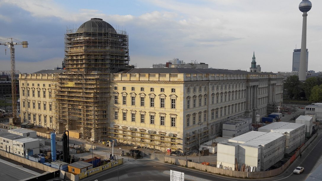 View of the construction site of Berlin Palace - Humboldt Forum