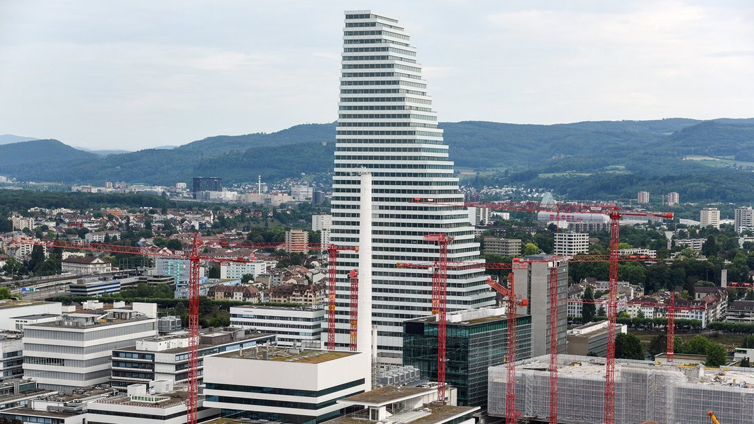 Luftaufnahme La Roche in Basel, Schweiz